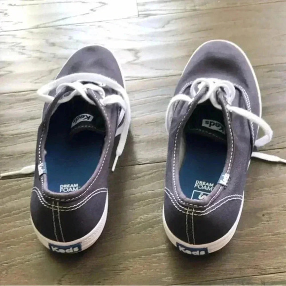 Keds Champion Original Navy Blue Canvas Sneakers, Dream Foam,lace up, flats - Picture 6 of 8